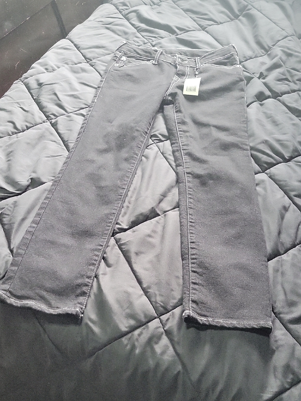 True Religion Women's Straight Leg Jeans in Black